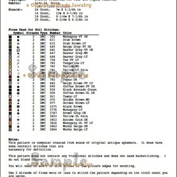 Happy Holly Santa Face Cross Stitch by Numbers Pattern - Picture 2 of 3